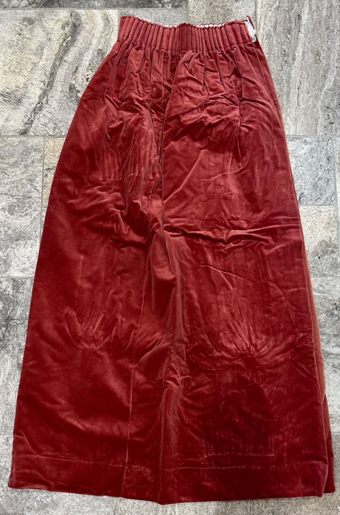 Red velvet curtains