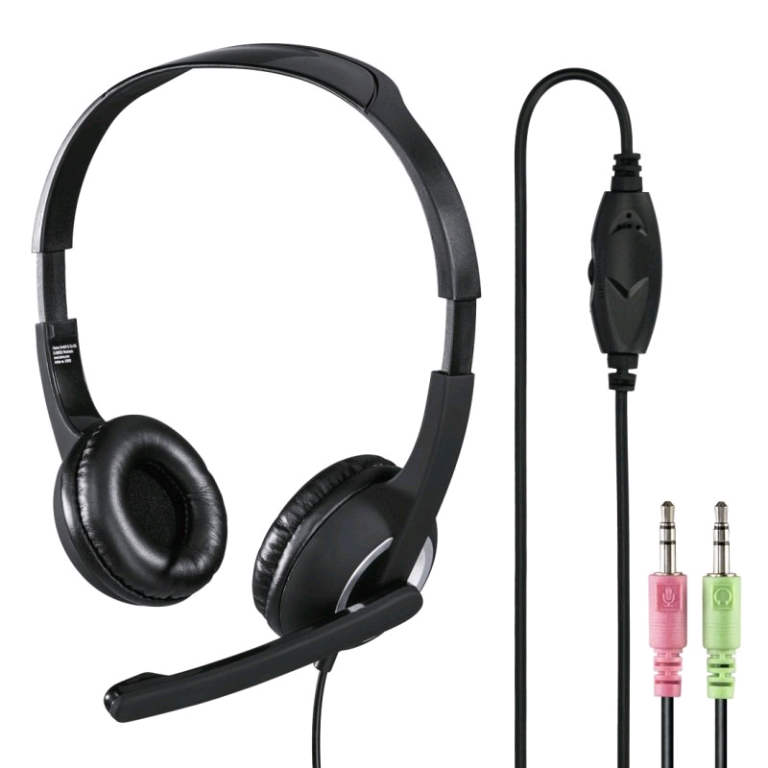 Hama PC office headset in stereo black