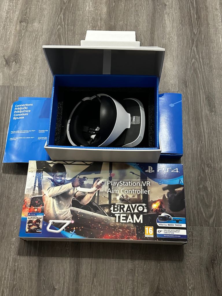 PlayStation VR with Bravo Team Game and controller