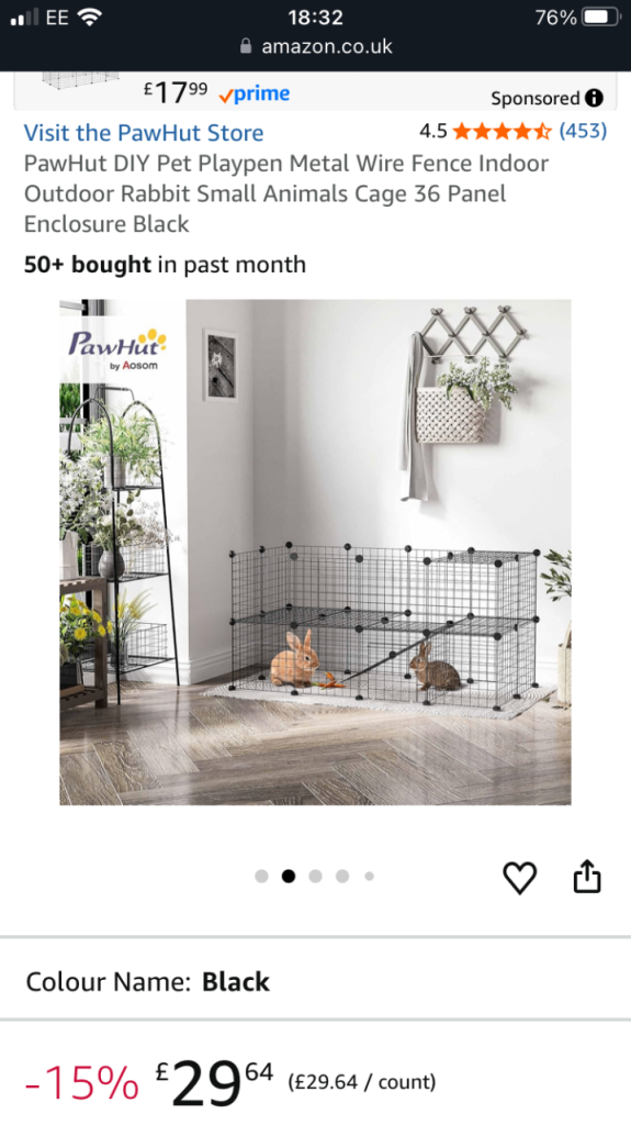 Playpen / cage Pawhut 
