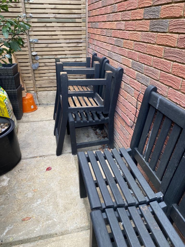 Solid wood garden chairs 6 