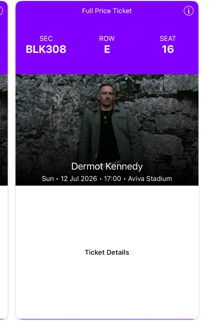 2 x Dermot Kennedy tickets