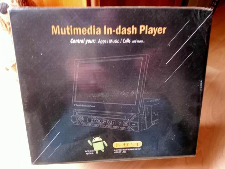 car multi media  dvd player  stereo , flip out screen with  remote control 