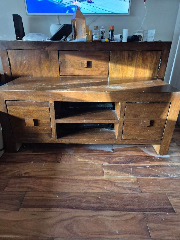 image for Solid Wood Tv Unit