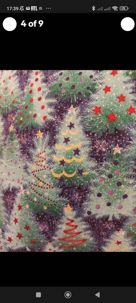 Christmas cushion Xmas trees background SNt's face Good condition 40x40 cm