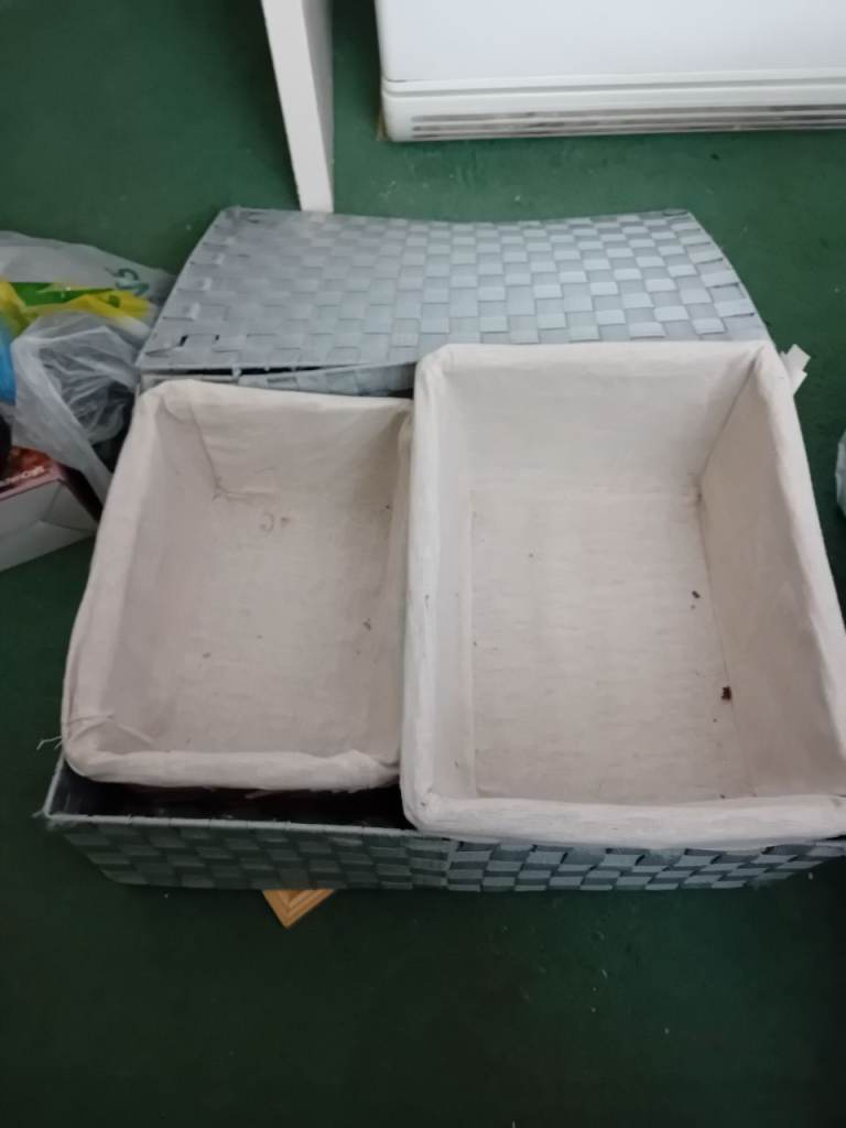 Storage baskets.