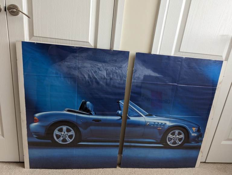2 Perspex Clip Frames showing BMW Z3 - 80cm x 60cm / 32 x 24 inch
