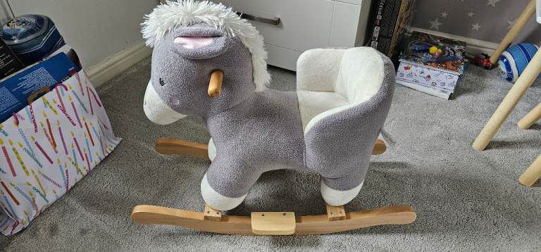 Grey Rocking Horse