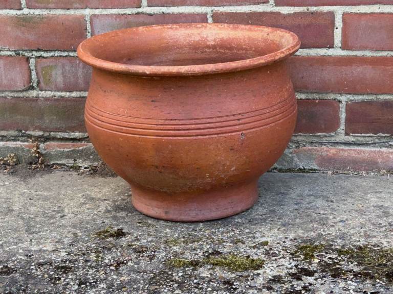 Large terracotta plant pot for outdoor