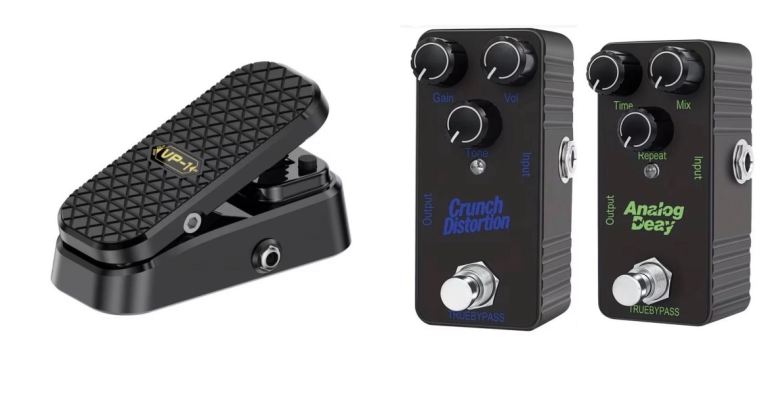 3x BNIB electric guitar pedals - distortion delay volume expression 