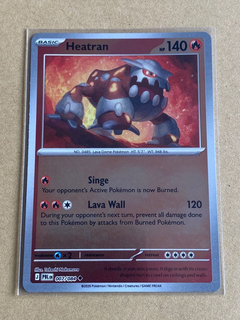 Pokémon Heatran 007/084 Reverse Holo Pitch Black 2026 Uncommon English