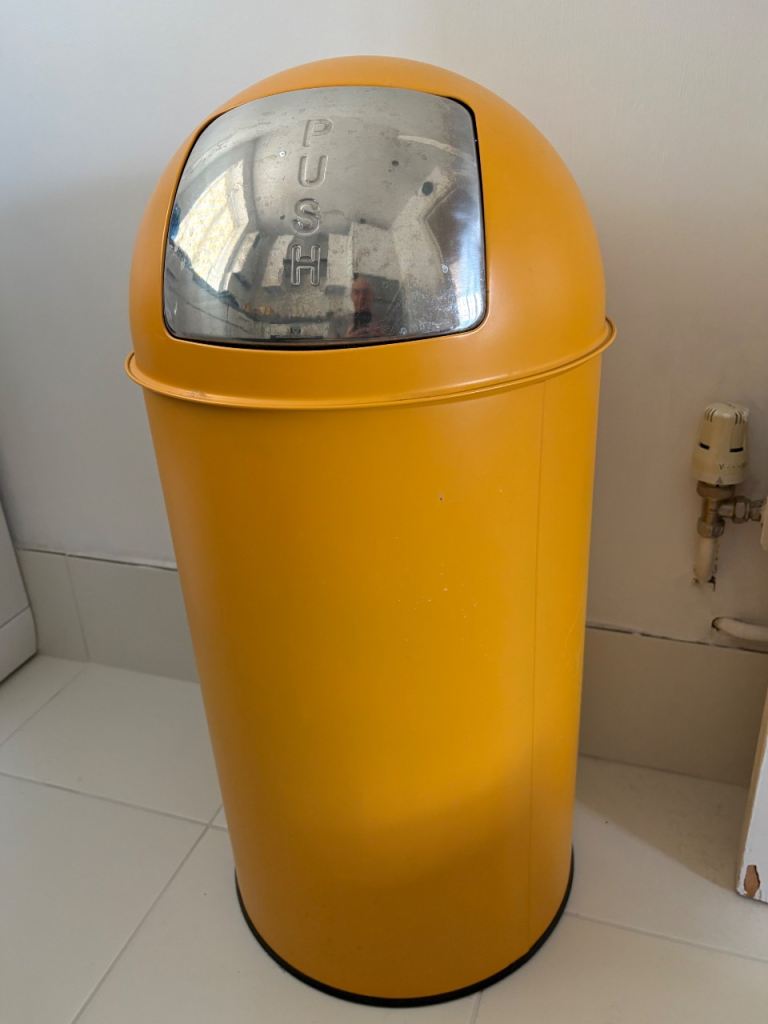 Retro Yellow household bin