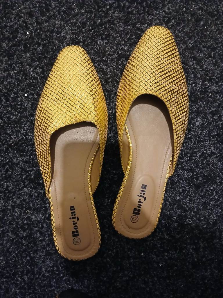 Women back open shoes flats uk size 6 