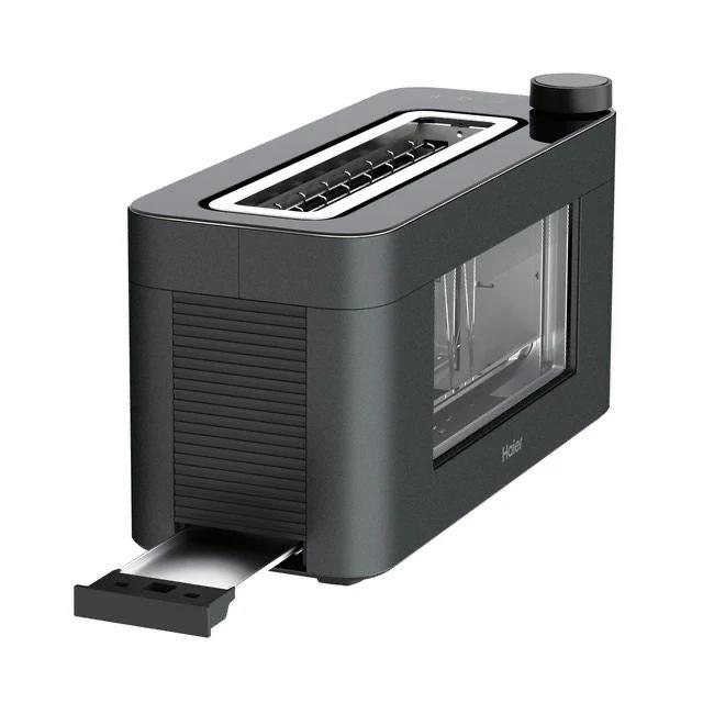 Brand new Haier I-Master Series 7 Wi‑Fi Glass Toaster in Obsidian Grey.