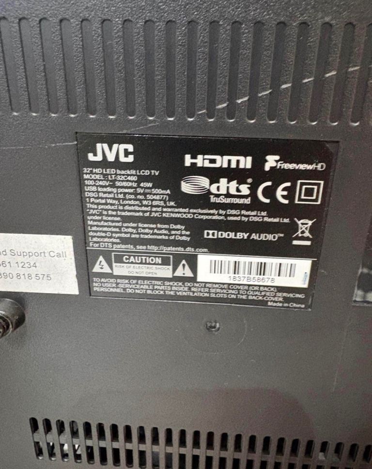 32” JVC TV in lovely condition