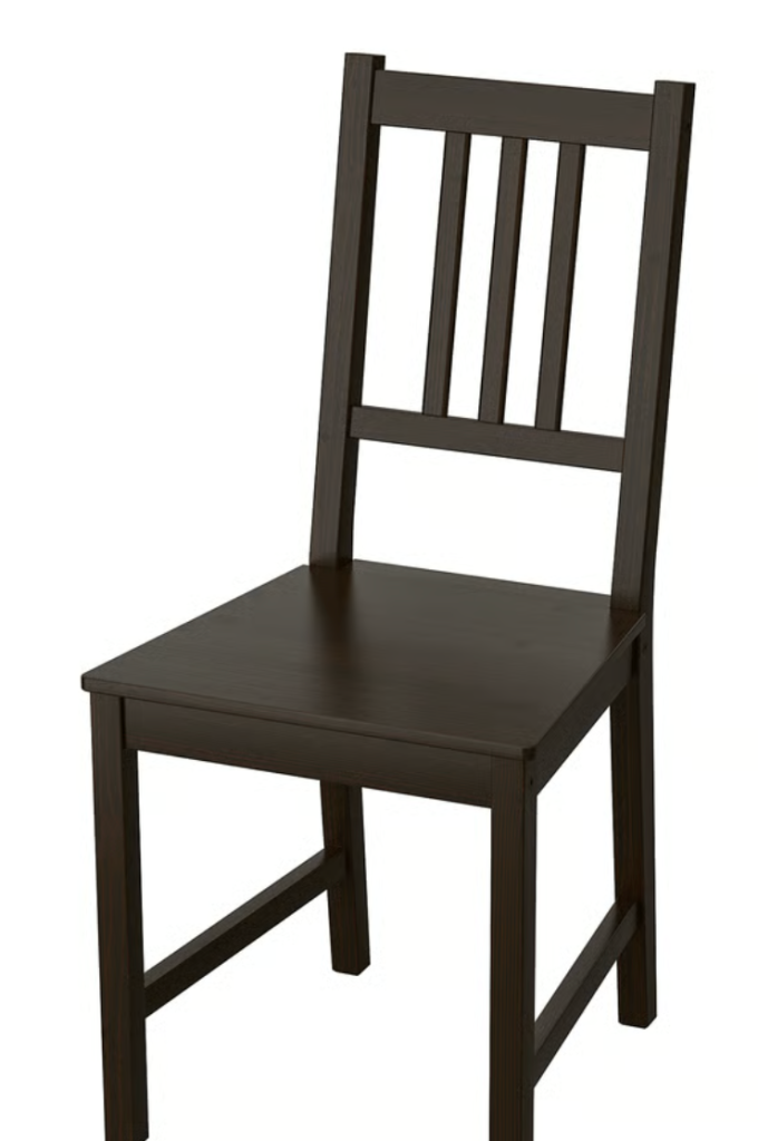(IKEA) STEFAN Chair - Black - 6 pcs