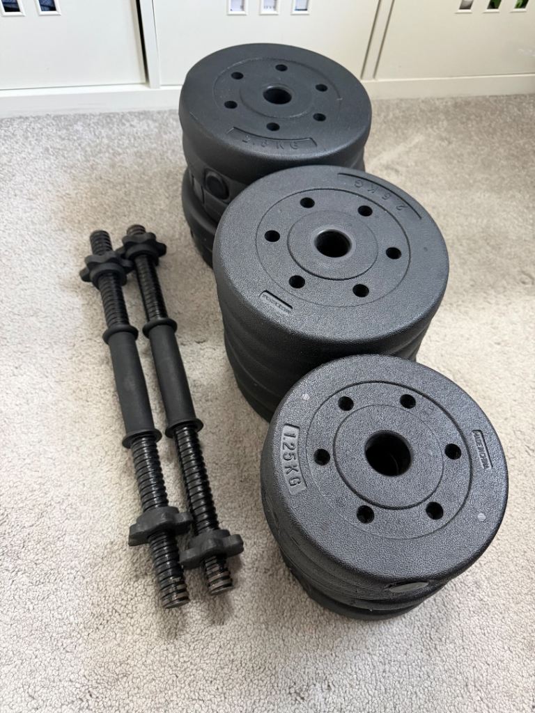 Dumbbells with 32.5kg of plates