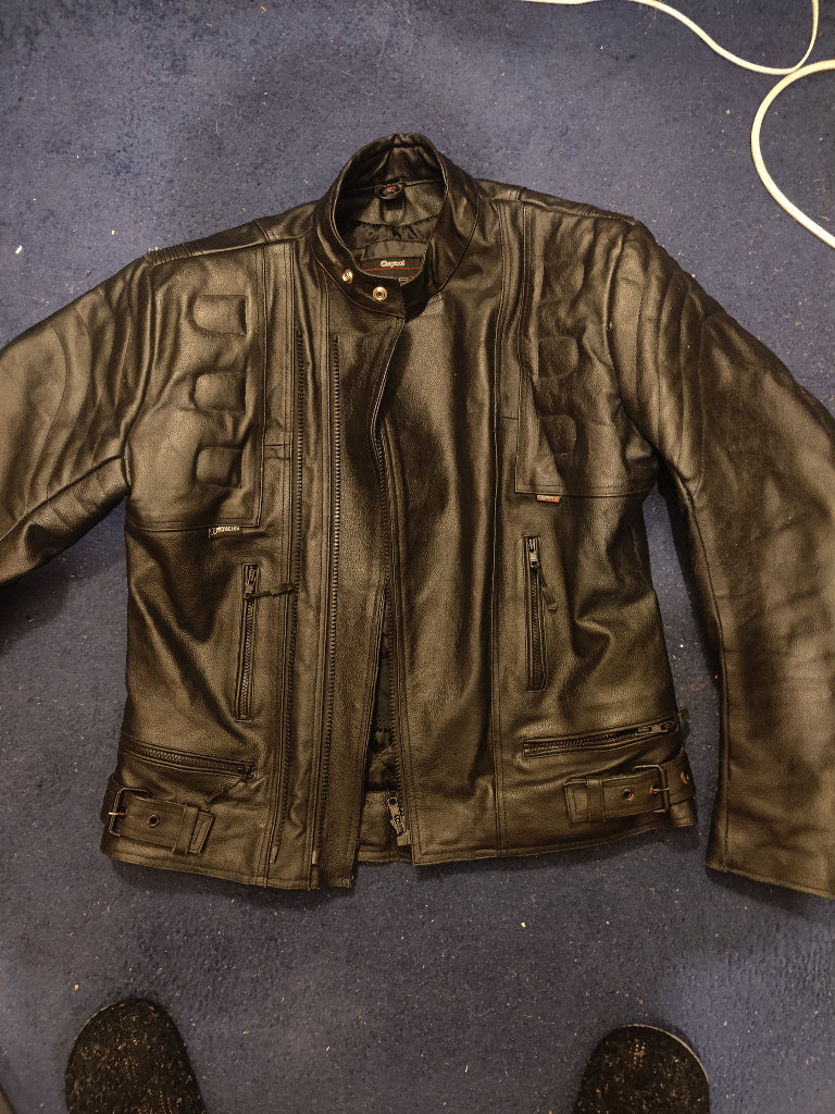 Brand new leather jacket with protection pads