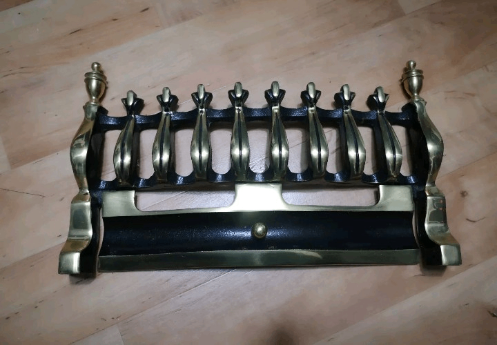Brass & Black Fireplace Fret