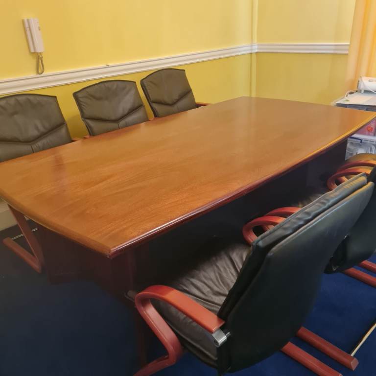 Solid wood executive board room set