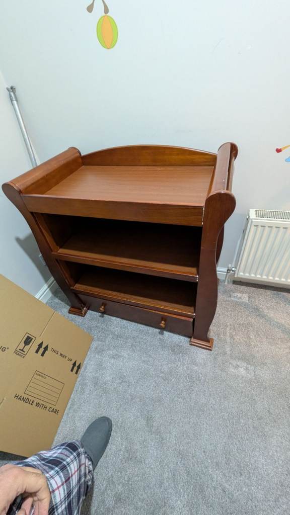image for Mothercare Solid Wood Sleigh Baby Changing Unit