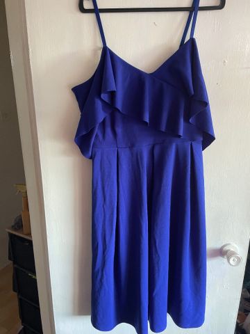 boohoo royal blue dress Satin Royal Blue Dress Boohoo Drape Royal Blue Satin Prom Dress Prom And  Homecoming Dresses