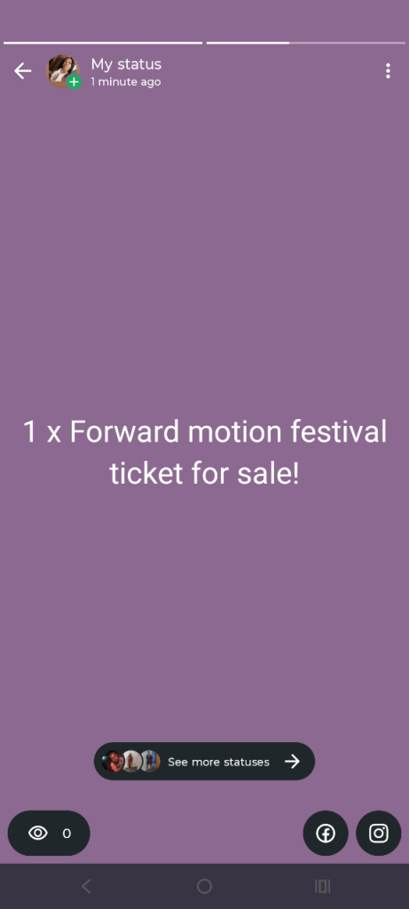 Forward motion festival ticket 