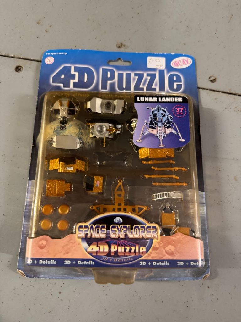 4D puzzle of the Apollo Lunar Lander produced
