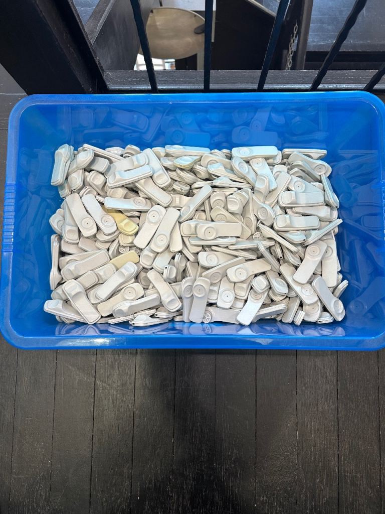 Security alarm tags and pins