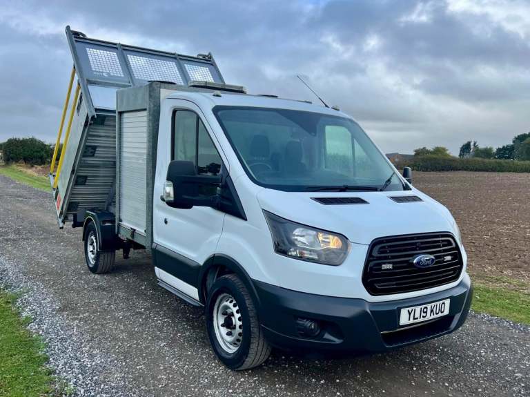 FORD TRANSIT 2.0 350 EcoBlue DROPSIDE TIPPER WITH TOOL STORAGE White Manual Die