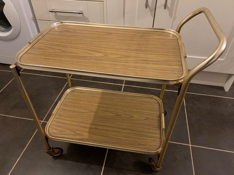 Retro 2 Tier Hostess Trolley on wheels