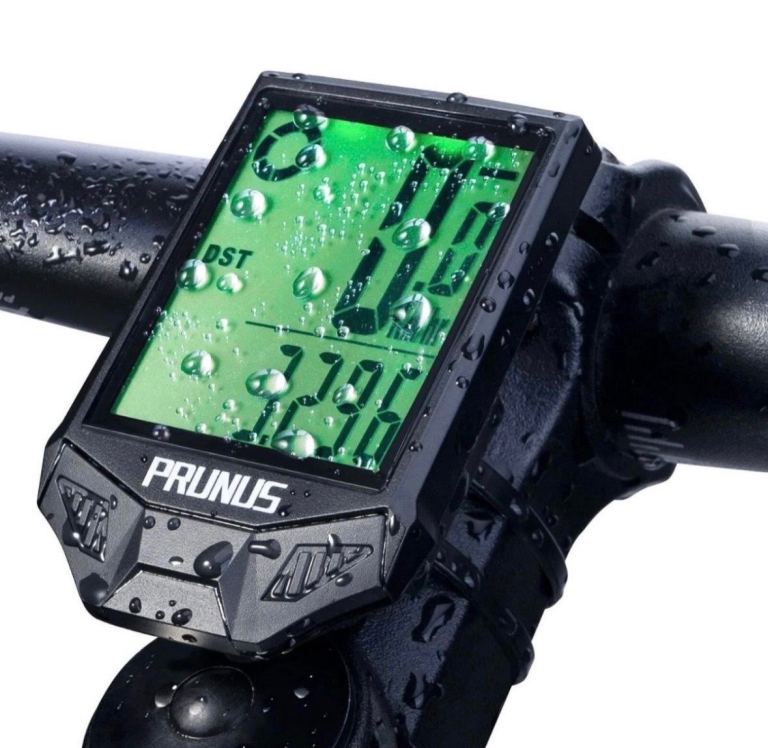 PRUNUS Wireless Bike Computer – Waterproof Speedometer with 20 Functions