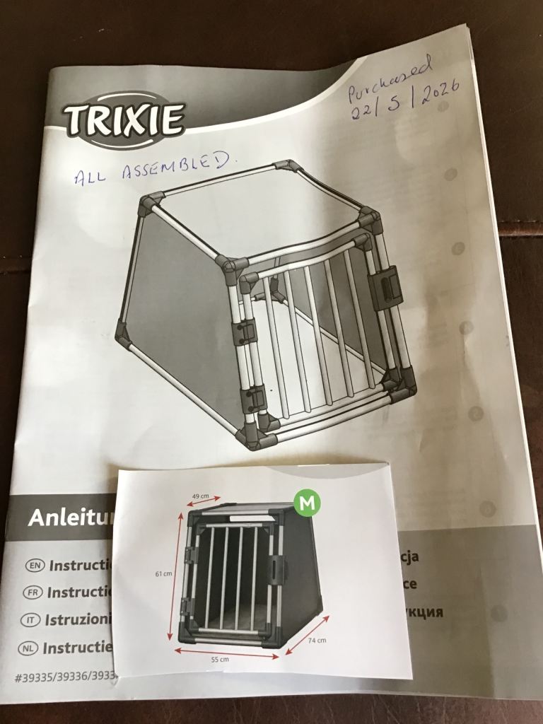 Trixie dog cage aluminium transport box 