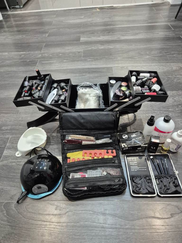 Manicure Pedicure Kit with Gel Polishes and Tools