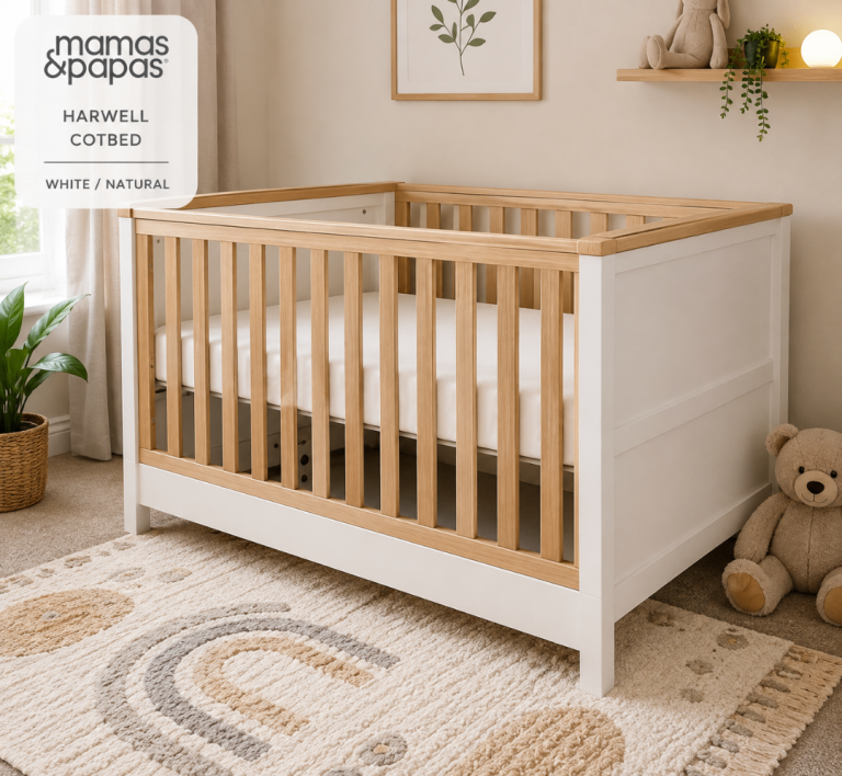 Mamas & Papas Harwell Cot Bed + Pocket Sprung Mattress