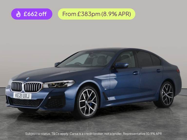 2021 BMW 5 Series 2.0 530e 12kWh M Sport Saloon 4dr Petrol Plug-in Hybrid Steptronic xDrive E Sal...