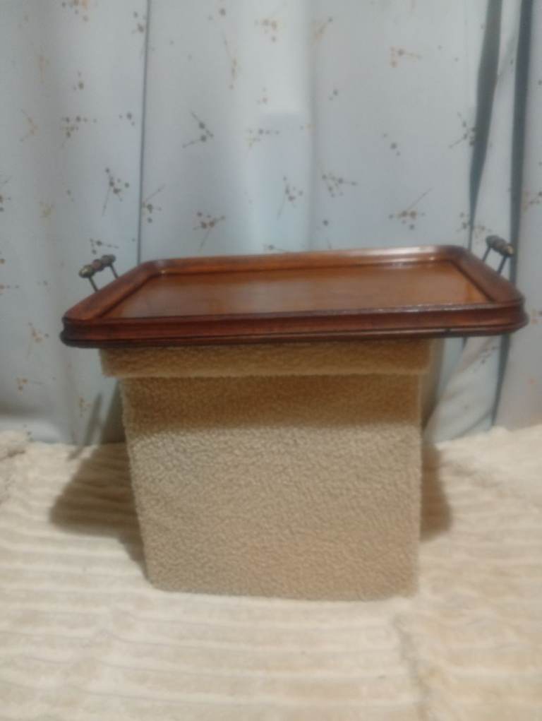 Wooden Serving Tray with Handles – Good Condition