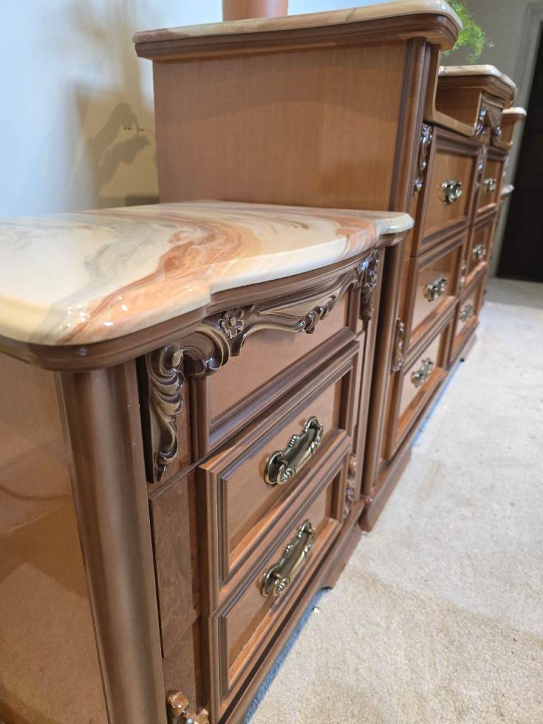 Luxury Windsor Buffet Bedroom Set (marble tops)