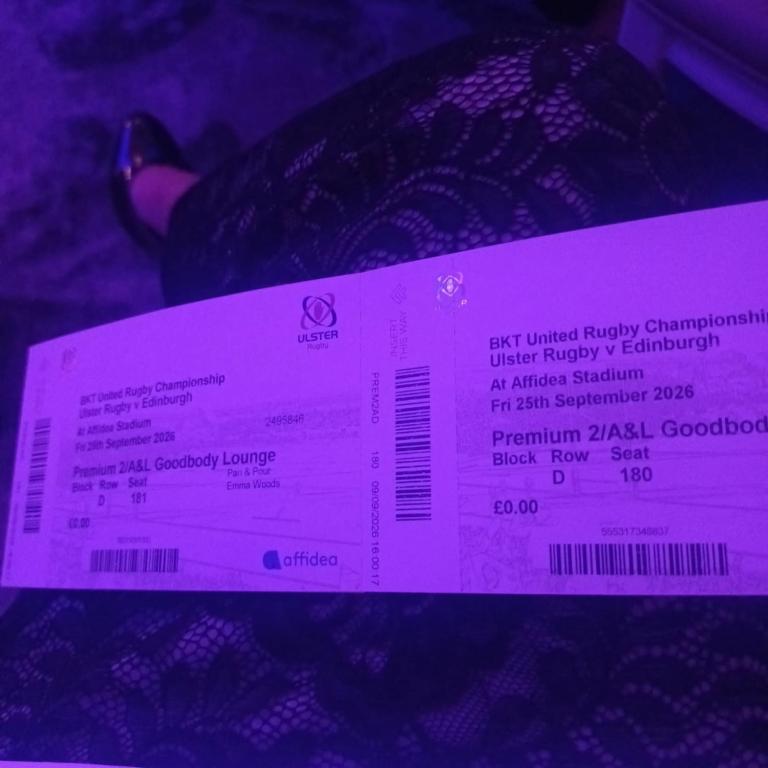 Ulster rugby premium tickets 