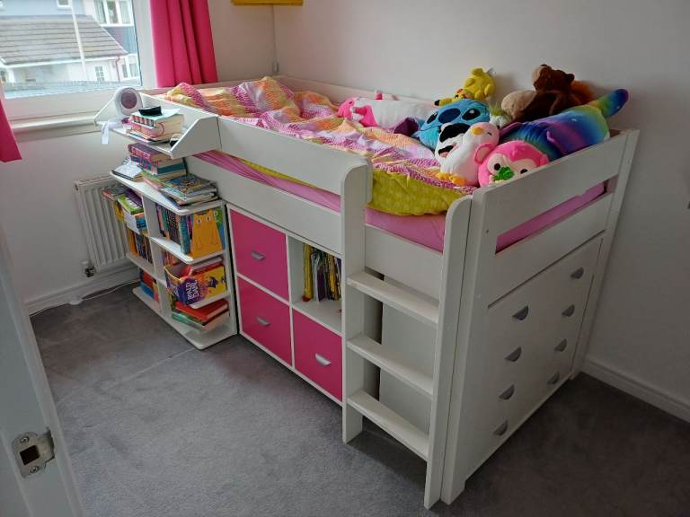 Stompa mid-sleeper with pull out desk