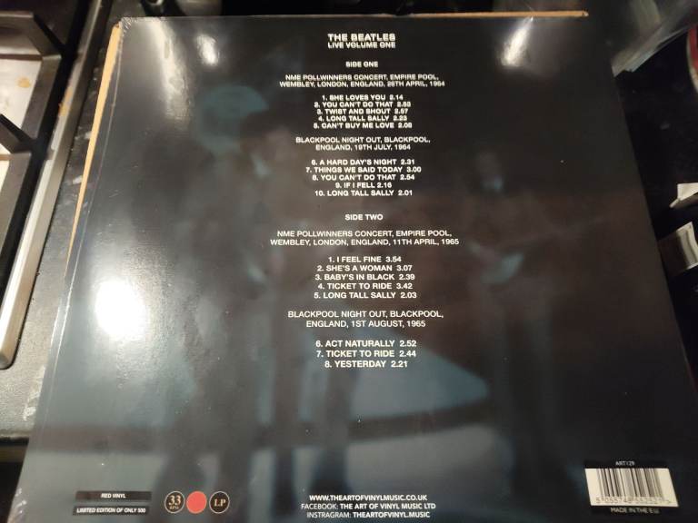 The Beatles live volume one sealed red vinyl album 