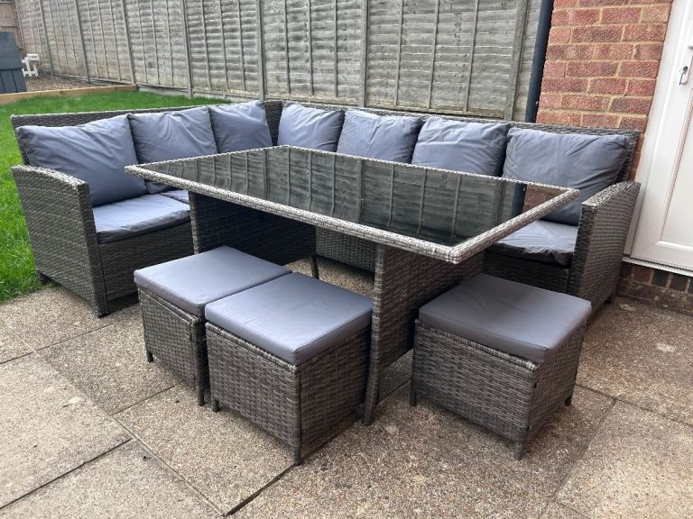 9 person outdoor garden seat & table