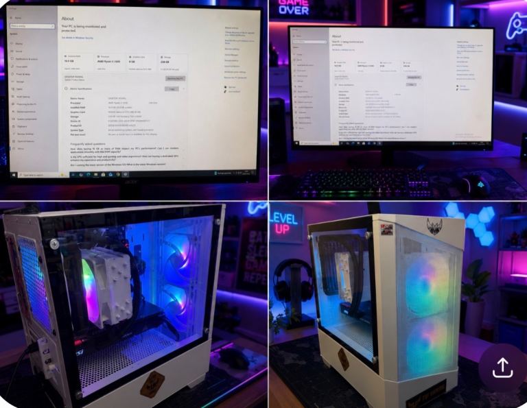 🔥 Custom Gaming PC – Ryzen 5 5500 | GTX 1080 8GB | 16GB RAM