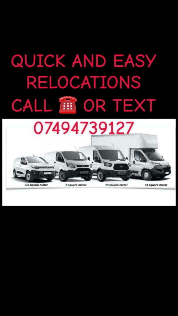 LAST MINUTE REMOVAL/DELIVERY SERVICES 24/7 LOCAL CHEAP MAN & LUTON VAN HOUSE OFFICE BIKE RUBBISHMOVE