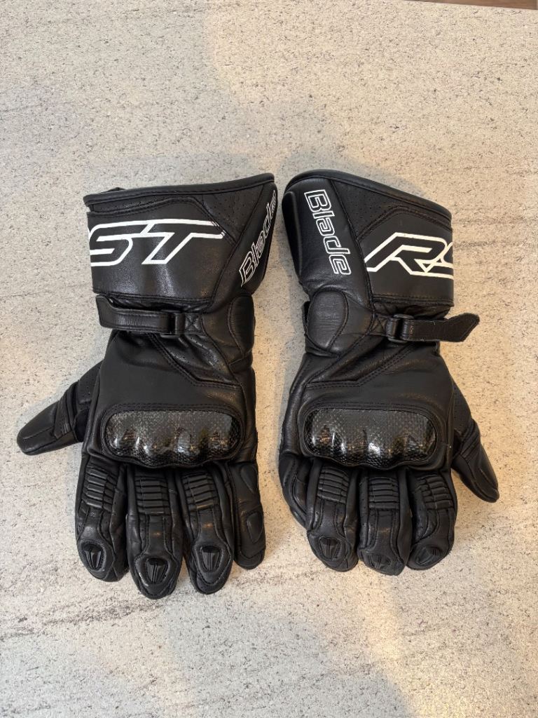 RST Blade motorcycle leather sports gloves size large