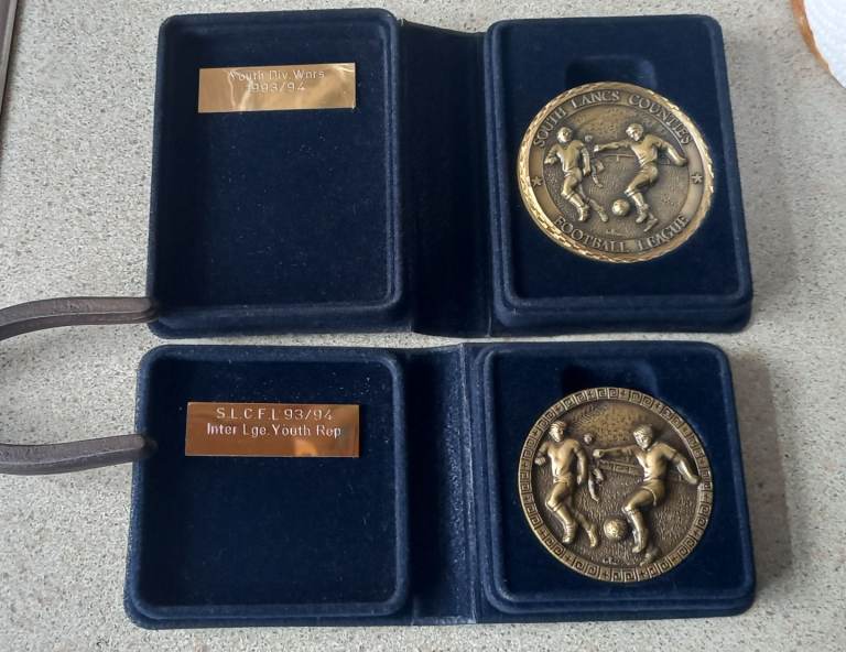 2 Brass Football Medals
