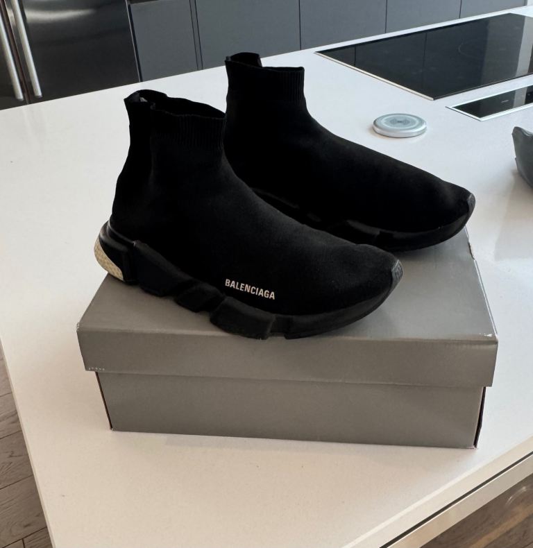 Balenciaga Speed Trainer Sneakers Size UK 11 Black