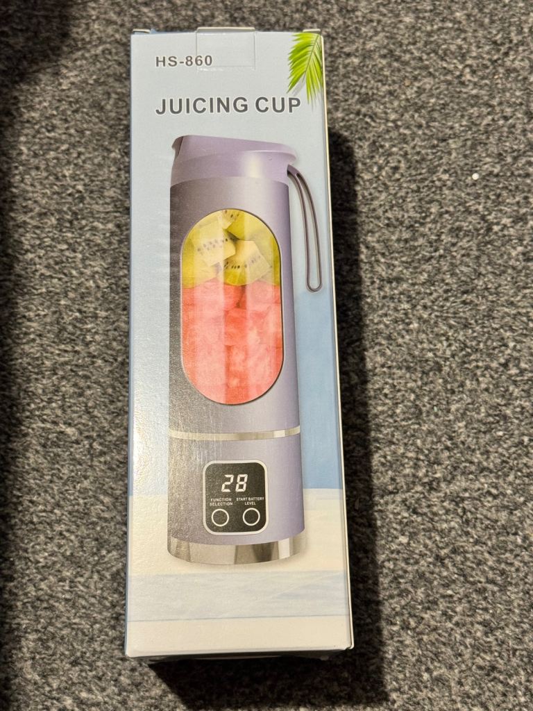 Rechargeable Handheld Blender/Juicer - 450ml -PURPLE