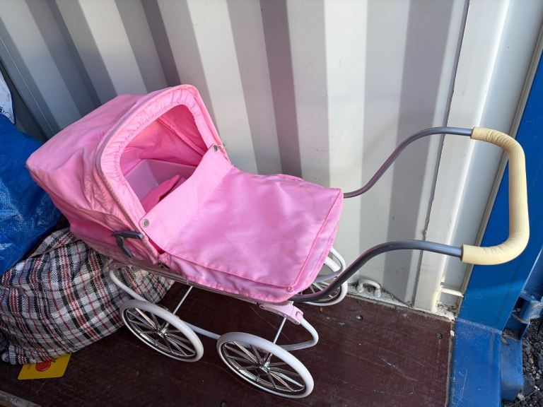 Baby Royale Doll Pram - Pink, Great Condition