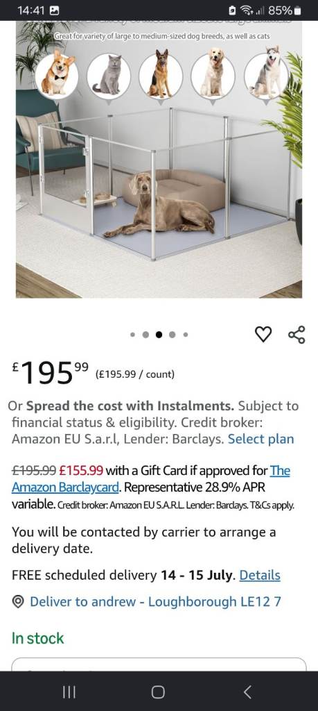 BingoPaw Acrylic Dog Playpen Fence: Extra Large Heavy Duty